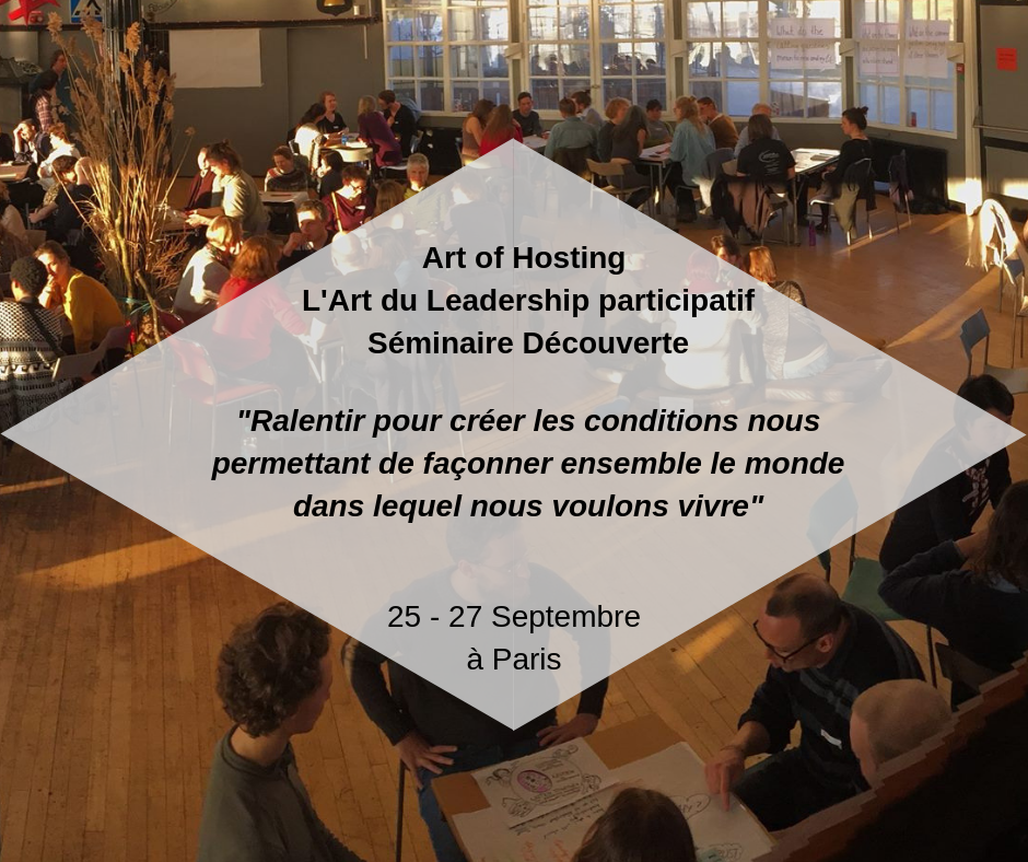 Séminaire de découverte Art of Hosting – L’art du leadership participatif
